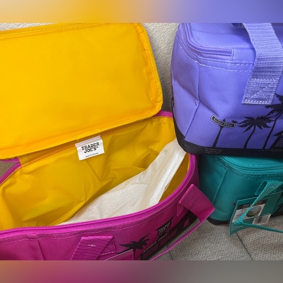 Trader Joe’s Mini Insulated Cooler Bags — Pink, Purple, and Teal (3 Total) - Picture 5 of 10